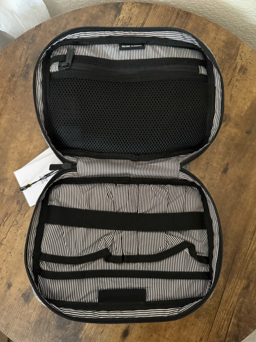 Herschel Supply Company Grey Tech Organizer Pouch with Black Trim